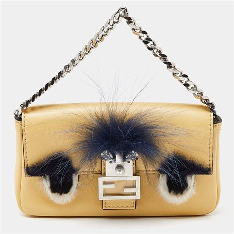 mini baguette bag fendi|fendi micro monster baguette.